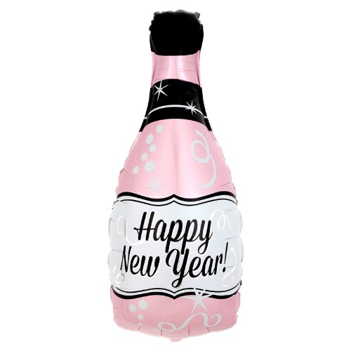 [원팩] 신년은박풍선 해피뉴이어 샴페인 핑크 44x82cm