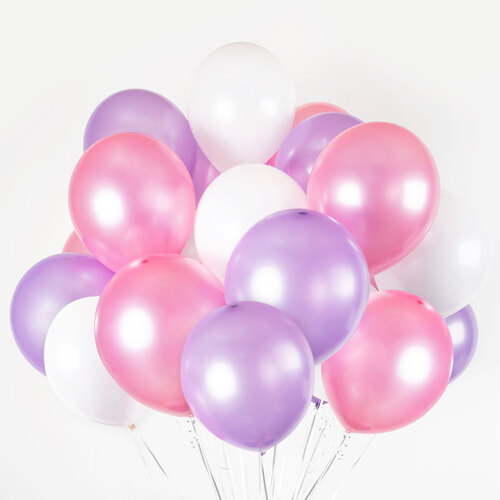 헬륨풍선 러브톤(핑크+라일락+화이트) 10개묶음 [차량배달or매장픽업]